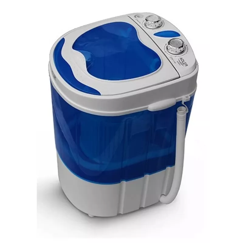 Adler AD 8051 veļas mašīna, augšējā ielāde, 3 kg, balta/zila