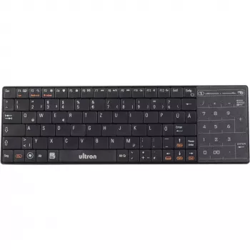 Ultron UMT-BT bezvadu Bluetooth tastatūra QWERTZ vācu melna