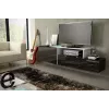 Cama TV skapis SIGMA 3 180 melns/melns glancēts + biały