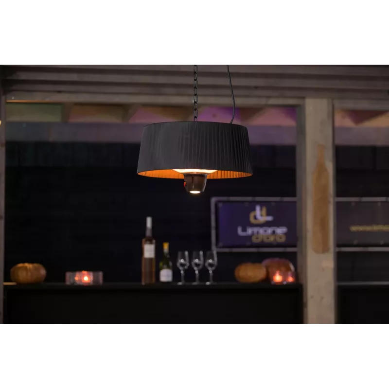Infrasarkanais sildītājs SUNRED ARTIX C-HB, 1500 W, melns, IP24 āra lietošanai
