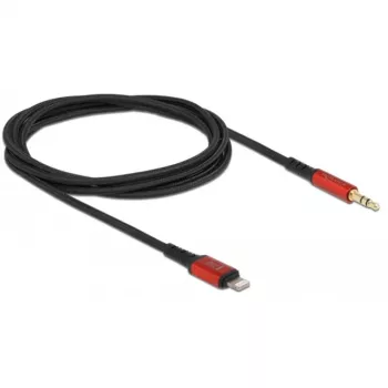 Audio kabelis DeLOCK 86587 1.5m 3.5mm Lightning Melns