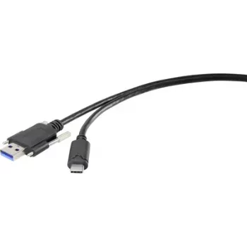 Renkforce RF-3386040 USB 3.2 Type A uz USB-C adapteris, melns