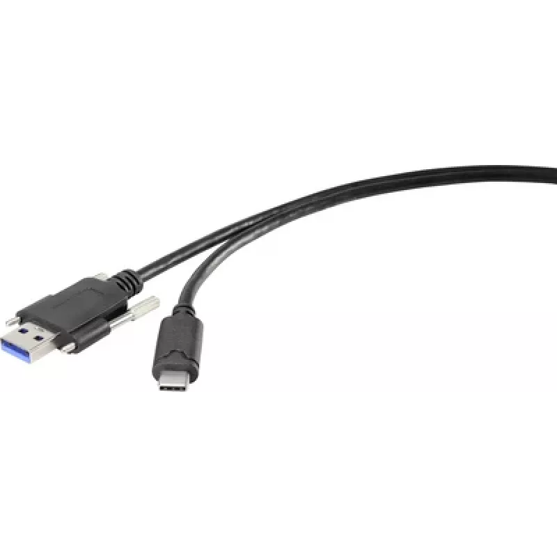 Renkforce RF-3386040 USB 3.2 Type A uz USB-C adapteris, melns