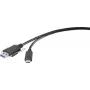 Renkforce RF-3386040 USB 3.2 Type A uz USB-C adapteris, melns