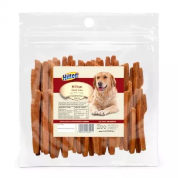 Suņu gardums Hilton Rabbit Strips 500 g — truša gaļas diētiskais kārums