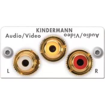 KIND savienojuma plāksne balta 7444AZA530 Video/Audio L/R 50x50 1/2 1 (7444AZA530)