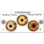 KIND savienojuma plāksne balta 7444AZA530 Video/Audio L/R 50x50 1/2 1 (7444AZA530)