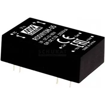 MEAN WELL RDDW10H-05 līdzstrāvas pārveidotājs, 10 W, ieeja 43–160 V, izeja ±5 V
