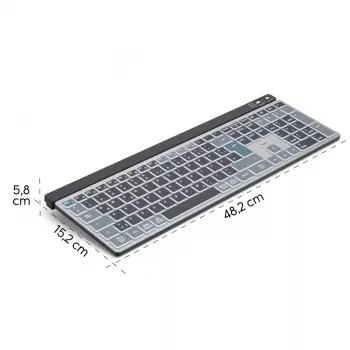Hama WK-750 daudzaparatūras klaviatūra melna