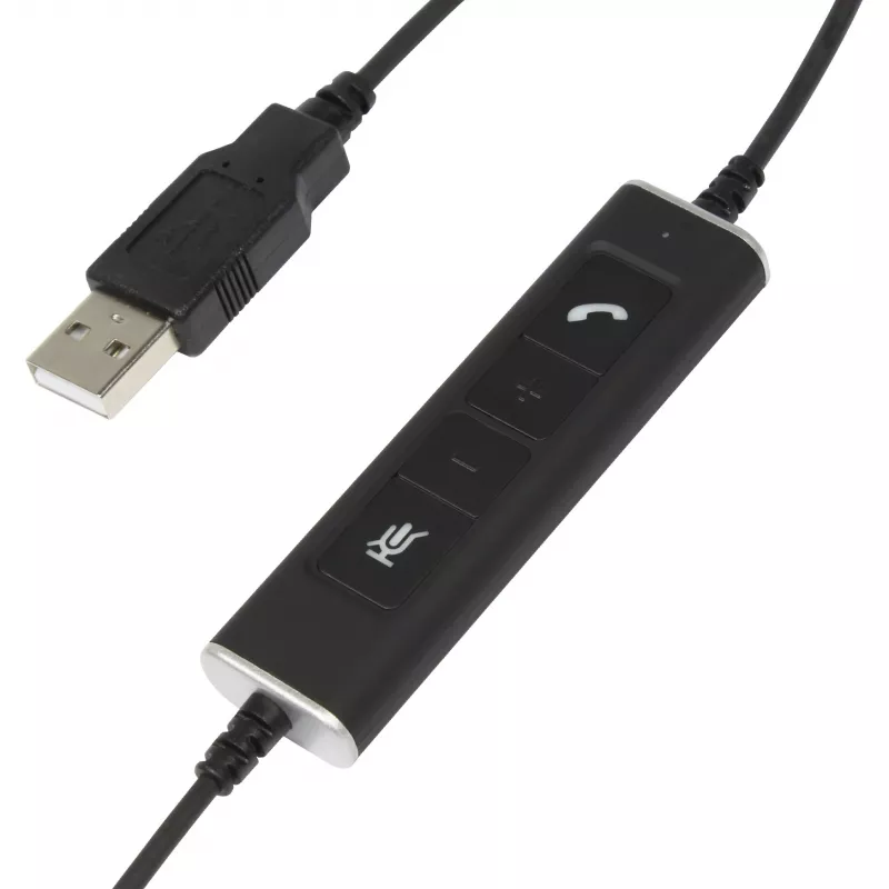 Mono USB austiņas Plusonic 10.1P — vienas auss USB austiņas ar mikrofonu, saderīgas ar Teams un Skype
