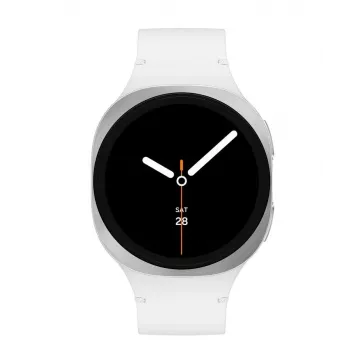 Samsung Galaxy Watch 8 3.3 cm (1.3 collu) AMOLED 40 mm Digitāls 438 x 438 pikseļi Skārienjutīgs Sudrabs Wi-Fi GPS (satelīts)