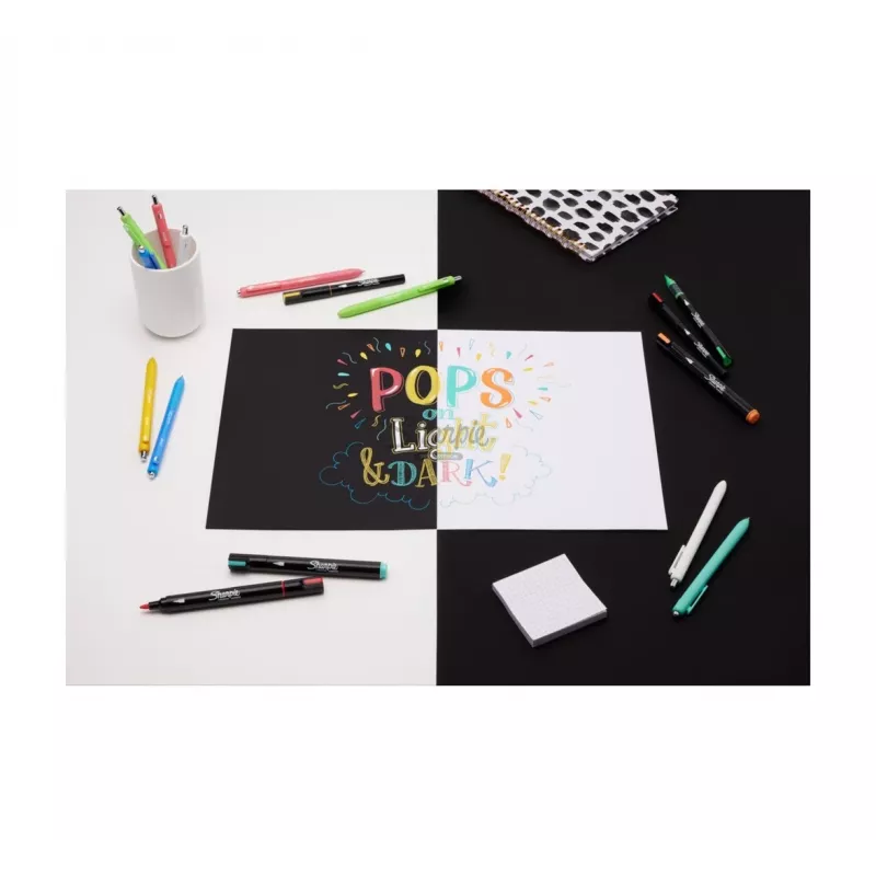 Akrila krāsas pildspalvas Sharpie Creative Marker 12 gab. Bullet Tip Melna