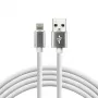 everActive USB Lightning kabelis 1m - Balts, silikons, ātrā uzlāde, 2,4A - CBS-1IW