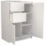 Kumode Top e shop 2D2S BIEL — 2 atvilktnes, balta, 700×400×970 mm, skaidu plātne