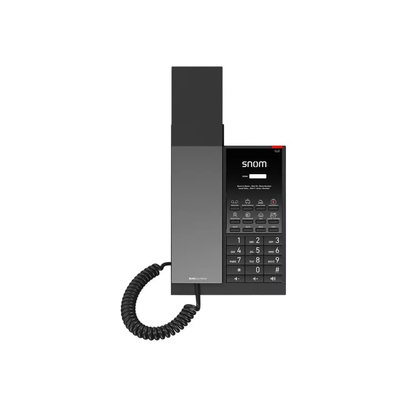 Snom HD350W SIP IP tālrunis, vadu klausule, Gigabit Ethernet, PoE, antibakteriāls, melns