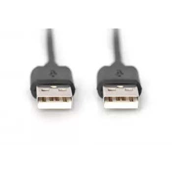 Assmann USB savienojuma kabelis, tips A M/M, 3.0 m, USB 2.0 saderīgs, UL, melns (AK-300100-030-S)