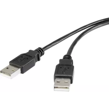 USB kabelis Renkforce RF-4463028 1m USB 2.0 Melns