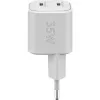 USB-C Divu Ātrās Uzlādes Lādētājs Nano, PD, GaN, 35 W (Balts, 2x USB-C, Power Delivery 3.0)