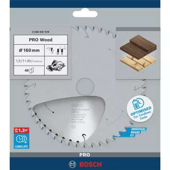 Zāģa asmens ripzāģim Bosch 16 cm (160 mm) urbums 20 mm — 1 gab.