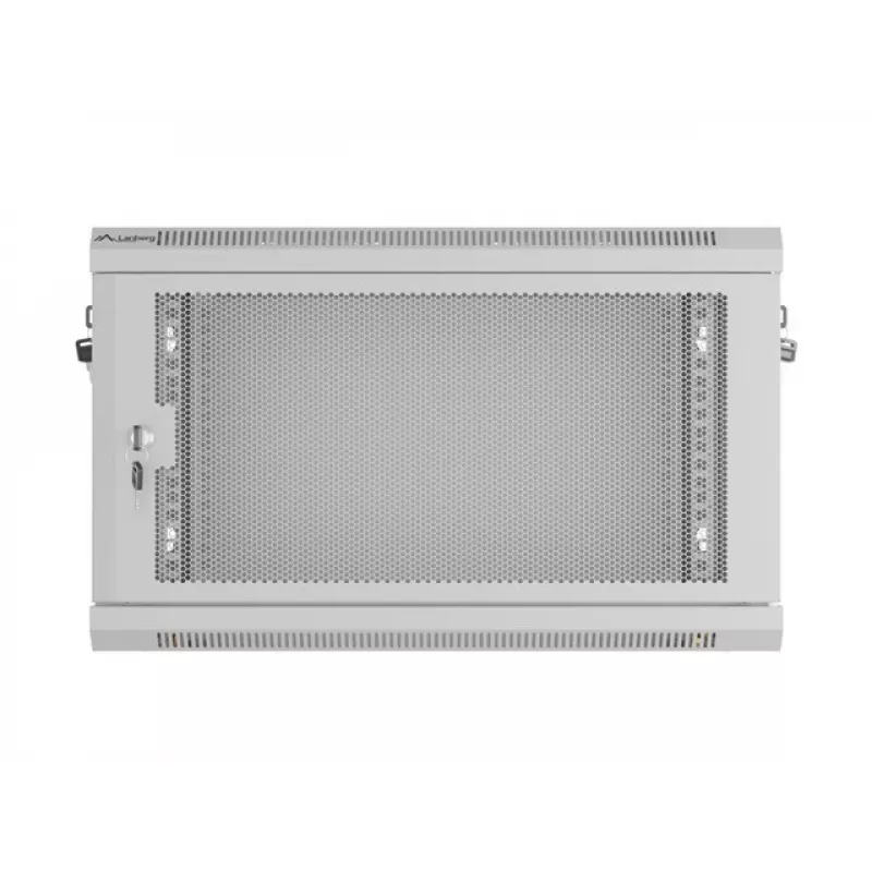 Lanberg sienas skapis 19 inch 6U 600x450 mm, pelēks, perforētas durvis