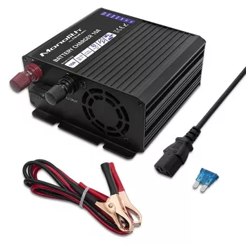 Qoltec Smart Monolith akumulatoru lādētājs LiFePO4 AGM GEL SLA | 10A | 12V