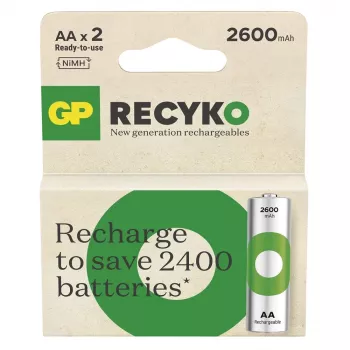 Baterijas R6/AA NI-MH 2 600mAh blister 2 gab.