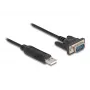 DeLOCK USB 2.0 uz RS-232 adapteris 50 cm FTDI Melns