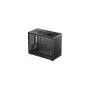 DeepCool CH160 PLUS R-CH160-BKNGM0-G kompakts (SFF) datora korpuss, Mini-ITX/Micro-ATX, rūdīts stikls, melns