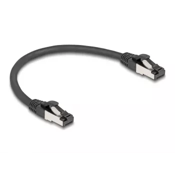 Tīkla kabelis DeLOCK 80566 RJ-45 Cat8.1 0,25 m Melns