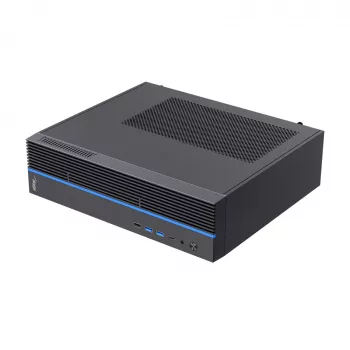 Akyga AK-302-01BL SFF datora korpuss, Micro ATX / Mini ITX, USB-C + 2x USB 3.0 + USB 2.0, bez barošanas bloka, melns