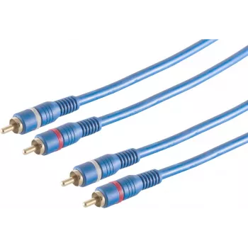 Audio cinch (RCA) kabelis ShiverPeaks 40605 — 2 savienotāji, 5 m, zils