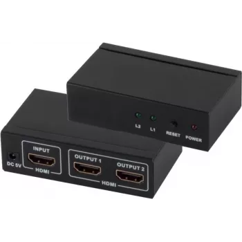 HDMI sadalītājs ShiverPeaks 05-03002 — 1 ieeja 2 izejas, atbalsta 4K2K