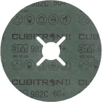 Abrazīvā šķiedru diska komplekts 3M Cubitron II 125x22 mm 80+ grauds, 25 gab.