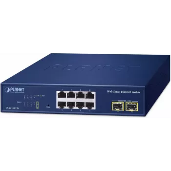 Pārvaldāms tīkla slēdzis PLANET 8-Port 10/100/1000T + 2-Port L2 Gigabit Ethernet GS-2210-8T2S
