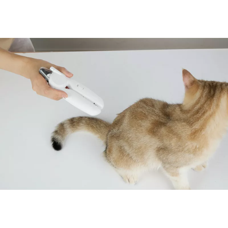 PETKIT PK-N1 nagu šķēres mājdzīvniekiem ar LED gaismu, giljotīnas tipa, plastmasas rokturis
