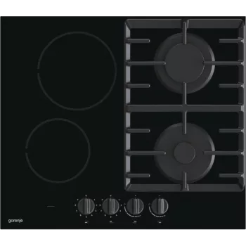 Gorenje GCE691BSC Melna Iebūvējama 60 cm Kombinētā Plīts 4 Zonas