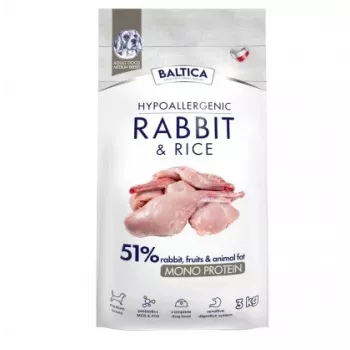 BALTICA Nutraceutic Hipoaalerģiska M Trusis ar rīsiem - sausā suņu barība - 3kg