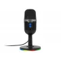 Studijas mikrofons BLOW ar LED statīvu — vadu USB 2.0, 20–16000 Hz, jutība -50 dB, 237 g