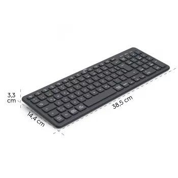 Bezvadu vairāku ierīču tastatūra WK-300 melna