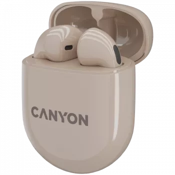 Canyon Bluetooth austiņas TWS-6 Gaming Mode/BT 5.3 bēšs mazumtirdzniecība (CNS-TWS6BE)