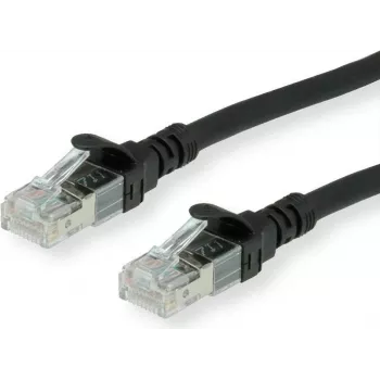 ROLINE Patch-Kabelis RJ-45 (Tēviņš) uz RJ-45 (Tēviņš) 3 m UTP CAT6 Bezdūmu, Lietie, Daudzdzīslu Melns (21.15.2553)