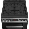 Brīvi stāvoša plīts BEKO FSM52332DXDT, 5 degļu gāzes virsma 60 cm, elektriskā cepeškrāsns 60 L, energoklase A