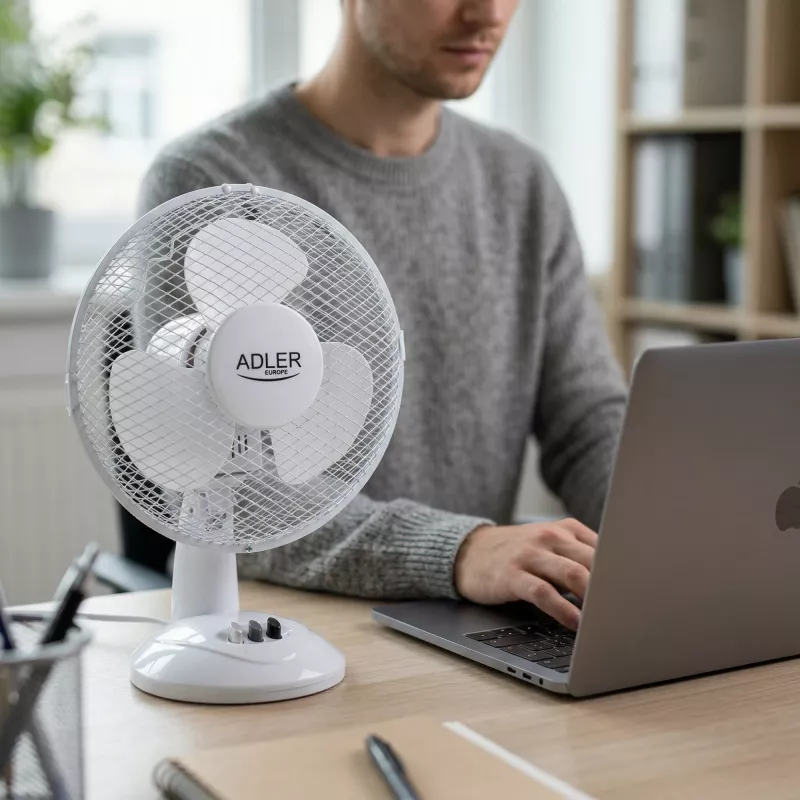 Adler AD 7302 Galda Ventilators Balts 23 cm