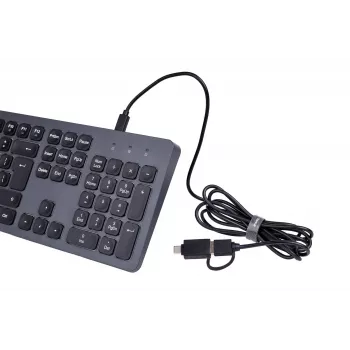 Vadu tastatūra HAMA CK-400 melni pelēka