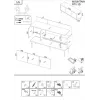 TV skapis Cama Meble MOUNTAIN 154x40x55 cm — skaidu plātnes virsma, melns un zelts