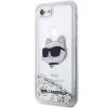 Karl Lagerfeld Original Maciņš iPhone SE 2022/SE 2020/7/8 Cietais Maciņš Ar Mirdzumu Choupette Galva (KLHCI8LNCHCS)