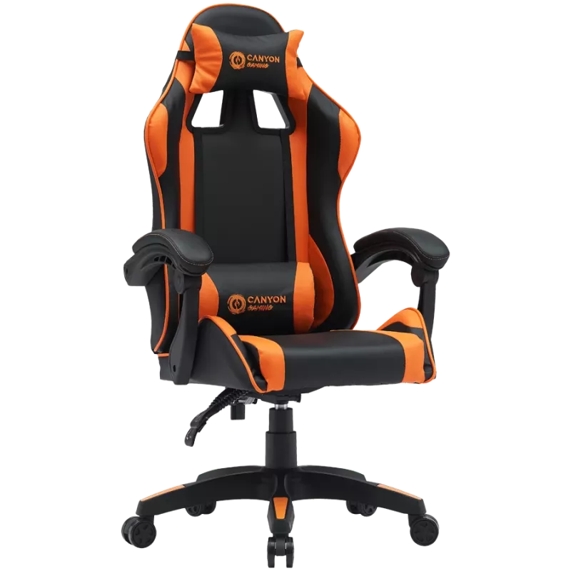 Spēļu krēsls CANYON Core SGCH2 Melns Oranžs – ergonomisks dizains, regulējams augstums