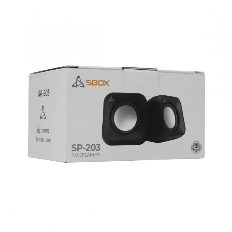 Skaļruņi Sbox SP-203 Melni, 20W