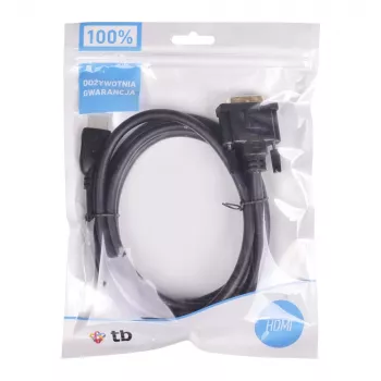 TB HDMI-DVI kabelis 1,8 m, zeltīts, DVI 24+1