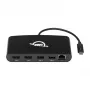 OWC Thunderbolt 3 Mini dokstacija, 5 porti, savieno divus 4K displejus, Gigabit Ethernet savienotājs, integrēts kabelis